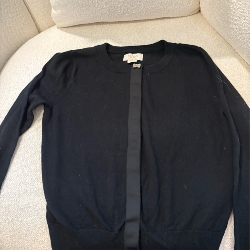 Kate Spade Black Sweater with Bow Detail size 12 - excellent condition